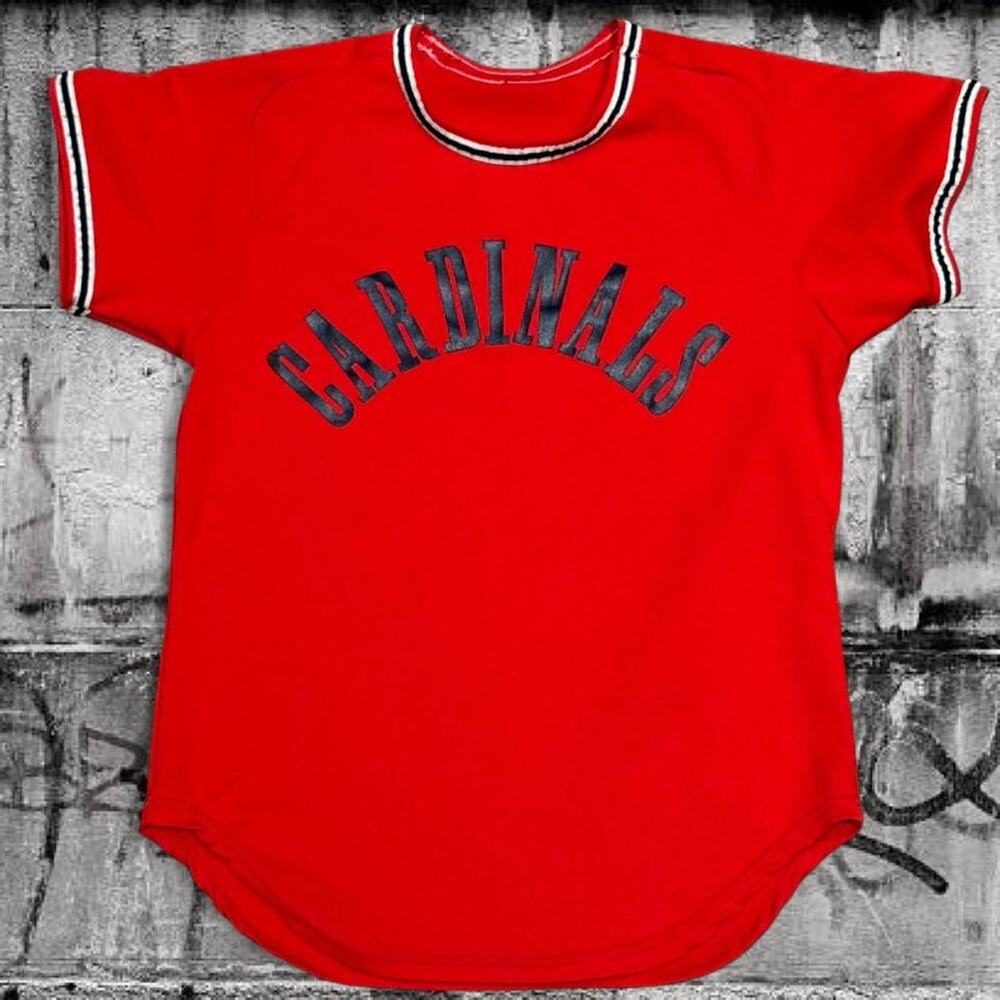 Vintage Cardinals Ringer Baseball Jersey - Large - Red 70s Sportswear